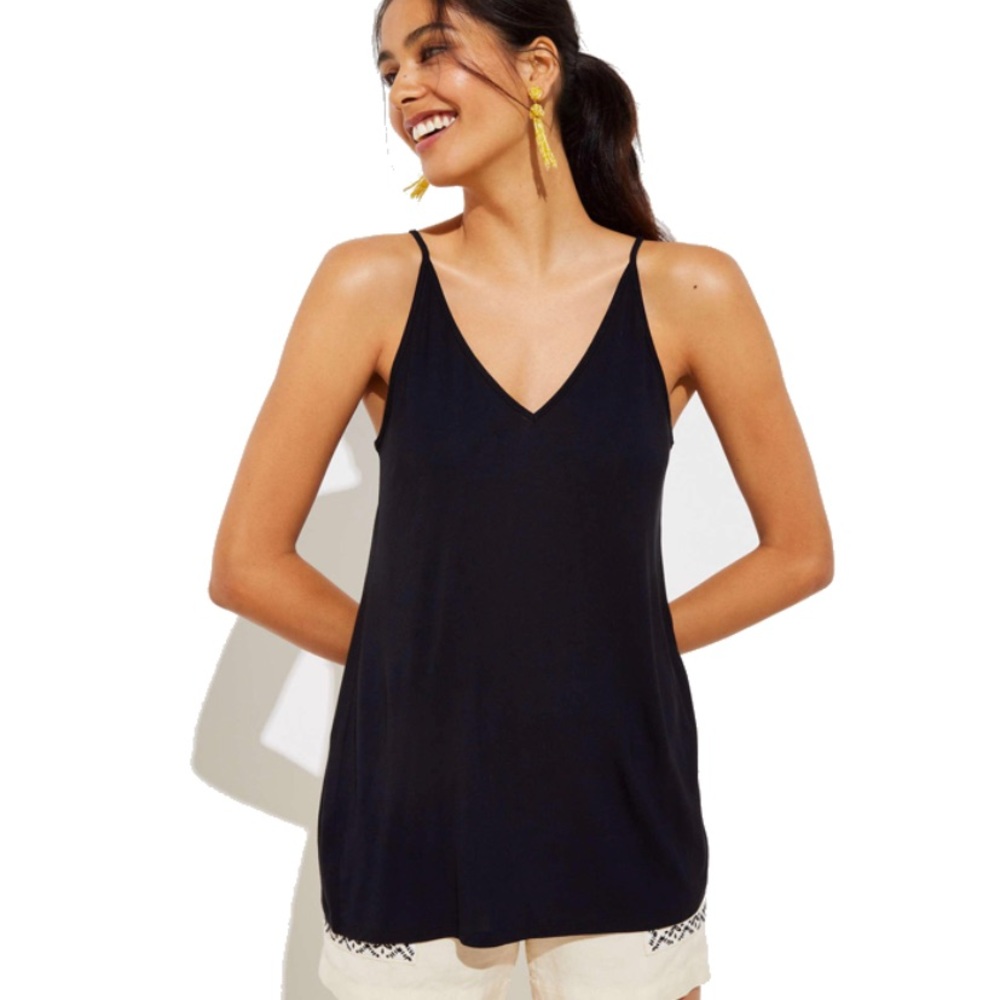 Loft Black Strappy Blouse